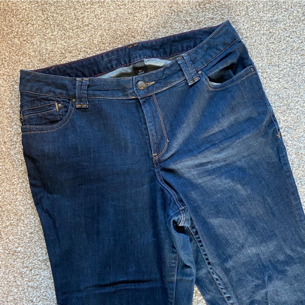 Lane Bryant Bootcut Jeans, 18, Dark Wash Blue Western Wide Leg - Picture 2 of 6
